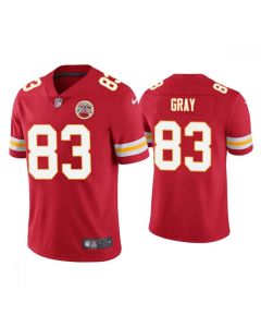 Men's Kansas City Chiefs #83 Noah Gray Red Limited Stitched NFL Jersey