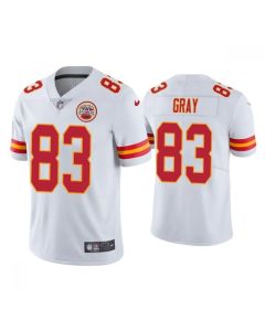 Men's Kansas City Chiefs #83 Noah Gray White Limited Stitched NFL Jersey