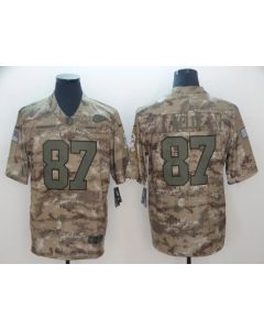 Men's Kansas City Chiefs #87 Travis Kelce 2018 Camo Salute to Service Limited Stitched NFL Jersey