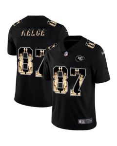 Men's Kansas City Chiefs #87 Travis Kelce 2019 Black Statue of Liberty Limited Stitched NFL Jersey