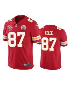 Men's Kansas City Chiefs #87 Travis Kelce Red 2019 60th Anniversary Limited Stitched NFL Jersey