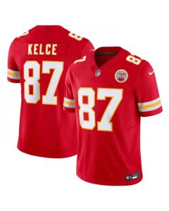 Men's Kansas City Chiefs #87 Travis Kelce Red 2023 F.U.S.E. Vapor Untouchable Limited Stitched Jersey