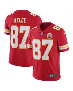 Men's Kansas City Chiefs #87 Travis Kelce Red Vapor Untouchable Limited Stitched NFL Jersey