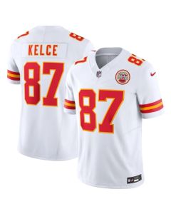 Men's Kansas City Chiefs #87 Travis Kelce White 2023 F.U.S.E. Vapor Untouchable Limited Stitched Jersey