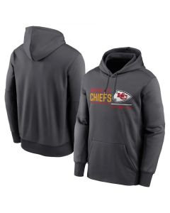 Men's Kansas City Chiefs Anthracite Prime Logo Name Split Pullover Hoodie