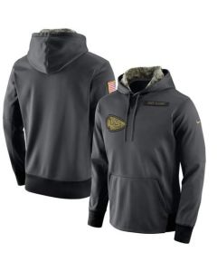 Men's Kansas City Chiefs Anthracite Salute to Service Player Performance Hoodie