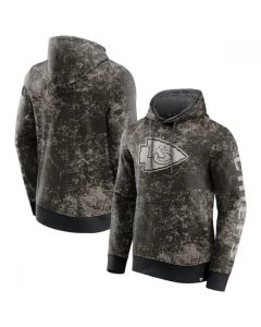 Men's Kansas City Chiefs Black/Gray Blackout Tonal Pullover Hoodie