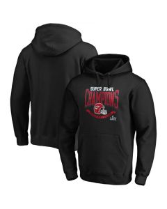 Men's Kansas City Chiefs Black Super Bowl LIV Champions Line of Scrimmage Pullover Hoodie