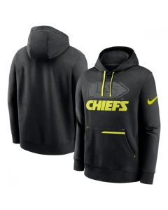 Men's Kansas City Chiefs Black Volt Pullover Hoodie