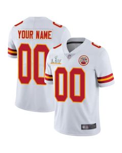 Men's Kansas City Chiefs Customized 2021 White Super Bowl LV Limited Stitched Jersey