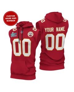 Men's Kansas City Chiefs Customized Red Limited Edition Sleeveless Hoodie