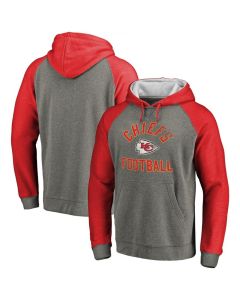 Men's Kansas City Chiefs Grey/Red 2020 Comfort Tri-Blend Pullover Hoodie