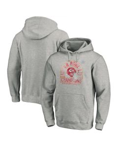 Men's Kansas City Chiefs Heather Gray Super Bowl LIV Champions Kickoff Pullover Hoodie