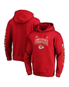 Men's Kansas City Chiefs Red 2019 AFC Champions End Around 2-Hit Pullover Hoodie