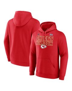 Men's Kansas City Chiefs Red 2022 AFC Champions Team Slogan Pullover Hoodie