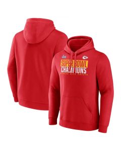 Men's Kansas City Chiefs Red AFC Champions Team Slogan Pullover Hoodie
