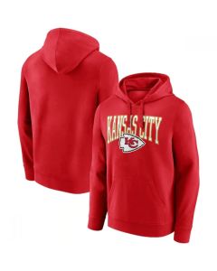 Men's Kansas City Chiefs Red Gridiron Classics Campus Standard Pullover Hoodie