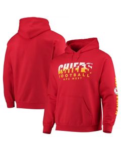 Men's Kansas City Chiefs Red Junk Food Angled Pullover Hoodie