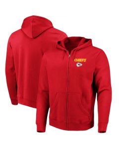 Men's Kansas City Chiefs Red Lockup Full-Zip Hoodie