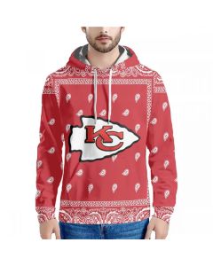 Men's Kansas City Chiefs Red Pullover Hoodie (Red)