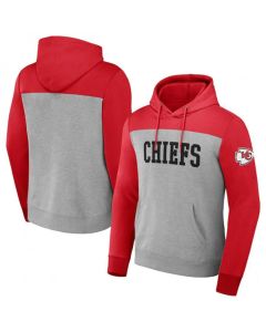 Men's Kansas City Chiefs x Darius Rucker Collection Heather Gray Color Blocked Pullover Hoodie