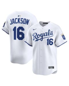 Men's Kansas City Royals #16 Bo Jackson White Home Limited Player Jersey (White)