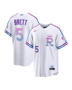 Men's Kansas City Royals #5 George Brett White 2026 City Connect Stitched Jersey (White)