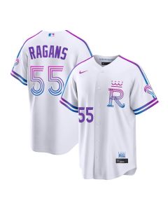 Men's Kansas City Royals #55 Cole Ragans White 2026 City Connect Stitched Jersey (White)