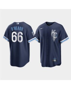 Men's Kansas City Royals #66 Ryan O'Hearn 2022 Navy City Connect Cool Base Stitched Jersey