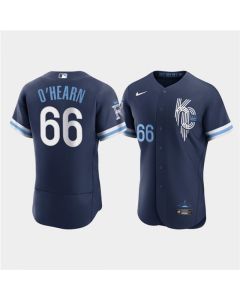 Men's Kansas City Royals #66 Ryan O'Hearn 2022 Navy City Connect Flex Base Stitched MLB Jersey