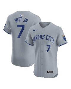 Men's Kansas City Royals #7 Bobby Witt Jr. Gray Road Elite Player Jersey (Gray)