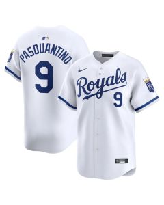 Men's Kansas City Royals #9 Vinnie Pasquantino White Home Limited Player Jersey