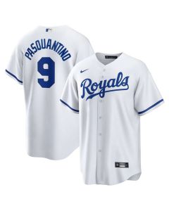 Men's Kansas City Royals #9 Vinnie Pasquantino White Home Replica Jersey