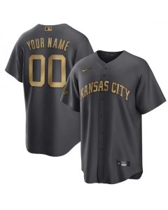 Men's Kansas City Royals ACTIVE Player Custom 2022 All-Star Charcoal Cool Base Stitched Baseball Jersey