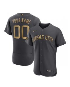 Men's Kansas City Royals ACTIVE Player Custom 2022 All-Star Charcoal Flex Base Stitched MLB Jersey