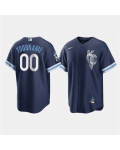 Men's Kansas City Royals ACTIVE Player Custom 2022 Navy City Connect Cool Base Stitched Jersey