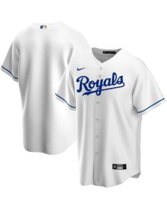 Men's Kansas City Royals Blank White Cool Base Stitched Jersey