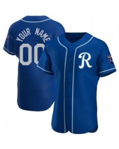 Men's Kansas City Royals Blue Customized Stitched MLB Jersey