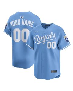 Men's Kansas City Royals Light Blue Alternate Limited Custom Jersey