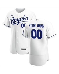 Men's Kansas City Royals White Customized Stitched MLB Jersey