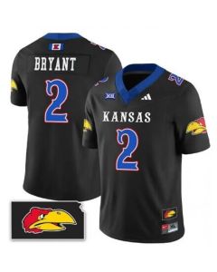 Men's Kansas Jayhawks #2 Jacobee Bryant Black 2023 F.U.S.E. Stitched Jersey