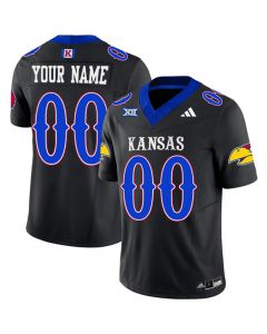 Men's Kansas Jayhawks ACTIVE PLAYER Custom Black 2023 F.U.S.E. Vapor Limited Stitched Jersey