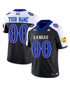 Men's Kansas Jayhawks ACTIVE PLAYER Custom Black/White 2023 F.U.S.E. Vapor Limited Stitched Jersey