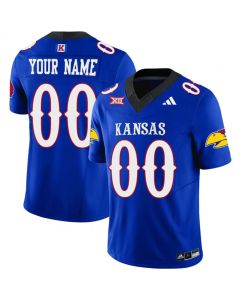 Men's Kansas Jayhawks ACTIVE PLAYER Custom Royal 2023 F.U.S.E. Vapor Limited Stitched Jersey