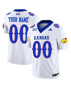 Men's Kansas Jayhawks ACTIVE PLAYER Custom White 2023 F.U.S.E. Vapor Limited Stitched Jersey