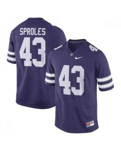 Men's Kansas State Wildcats #43 Darren Sproles Purple Vapor Stitched NCAA Jersey