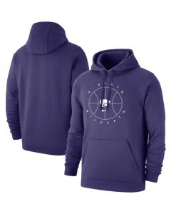 Men's Kansas State Wildcats Purple Basketball Icon Club Fleece Pullover Hoodie