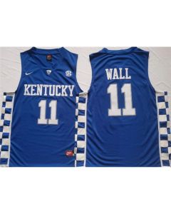 Men's Kentucky Wildcats #11 John Wall Blue Stitched Jersey