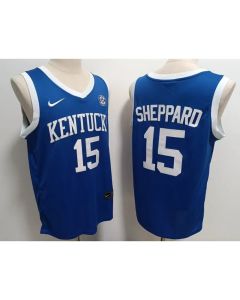 Men's Kentucky Wildcats #15 Reed Sheppard Blue Stitched Jersey