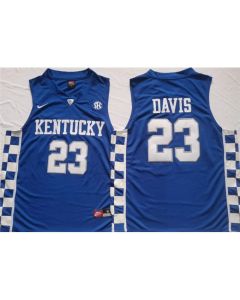 Men's Kentucky Wildcats #23 Anthony Davis Blue Stitched Jersey